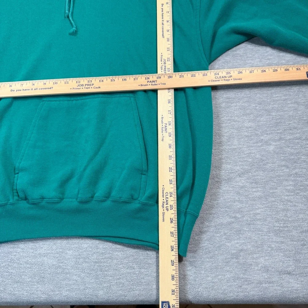 MacGregor Hoodie Men XL Green Pullover‎ Lined Vintage 90s Hooded Sweatshirt - Picture 2 of 5